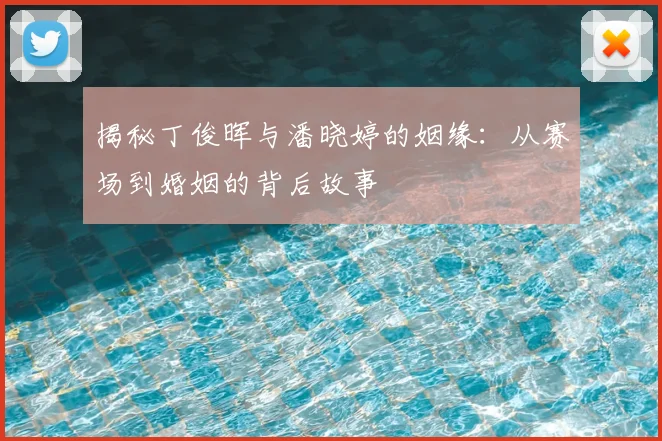 揭秘丁俊晖与潘晓婷的姻缘：从赛场到婚姻的背后故事